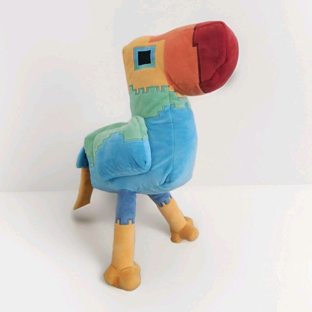 Minecraft Legends Parrot Plush 16”  Large Mojang Colorful Bird Stuffed Animal
